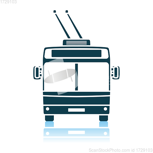 Image of Trolleybus Icon Front View