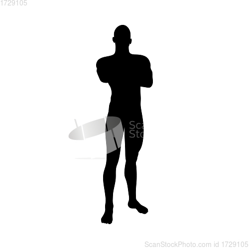 Image of Standing Pose Man Silhouette