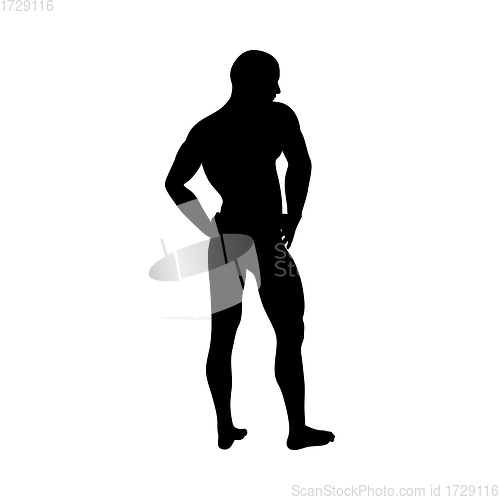 Image of Standing Pose Man Silhouette
