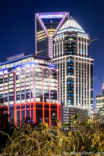 Image of Downtown Charlotte North Carolina USA at Sunrise