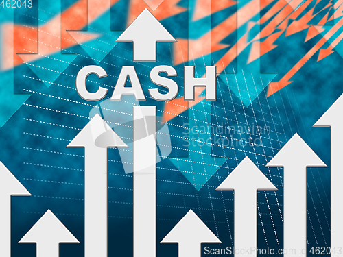 Image of Cash Graph Means Wealth Prosperity And Earnings
