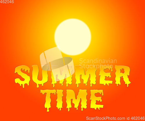 Image of Summer Time Represents Holiday And Vacation Now