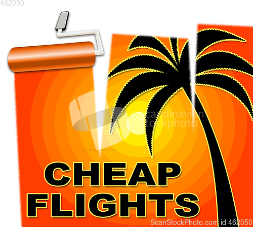 Image of Cheap Flights Represents Low Cost Promo Airfares