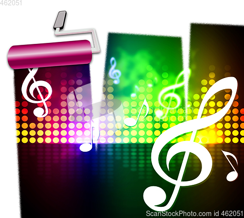 Image of Music Symbols Represents Singing Soundtracks And Audio