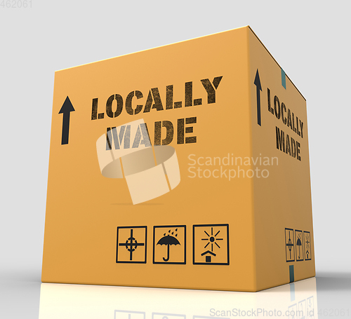 Image of Locally Made Represents Local Merchandise 3d Rendering