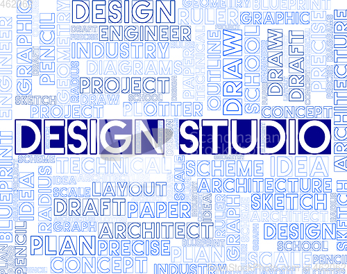 Image of Design Studio Shows Designer Office And Creativity