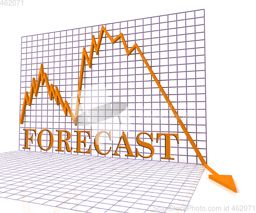 Image of Forecast Graph Negative Represents Economic Downturn 3d Renderin