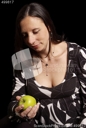 Image of woman with apple