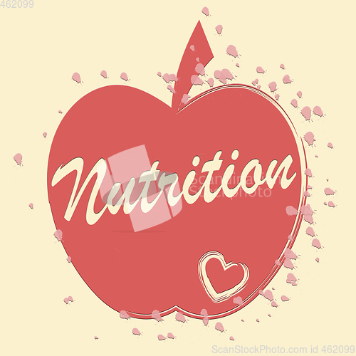 Image of Nutrition Apple Means Food Nourishment And Nutriment