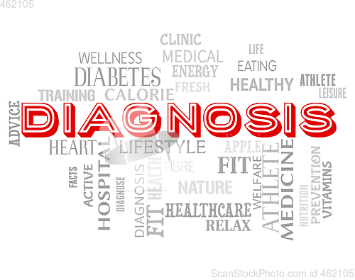 Image of Diagnosis Words Shows Diagnosing Health And Disease