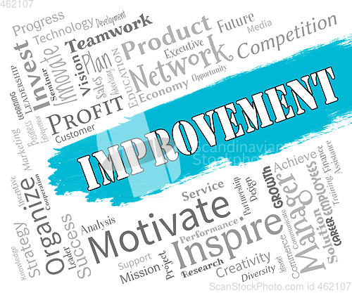 Image of Improvement Words Shows Progress Upgrade And Development