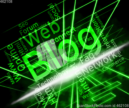 Image of Blog Site Represents Www Weblog And Websites