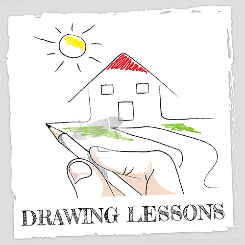 Image of Drawing Lessons Means Designer Class And Creativity