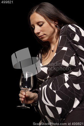 Image of woman with glass