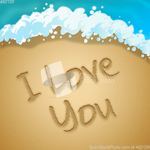 Image of Love You Means Loving Passion 3d Illustration