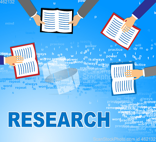 Image of Research Books Represents Gathering Data And Analysis