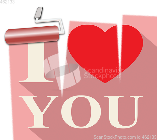 Image of Love You Represents Dating Lovers 3d Illustration