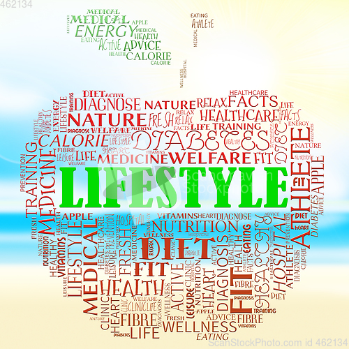 Image of Lifestyle Apple Shows Living Wellness And Health