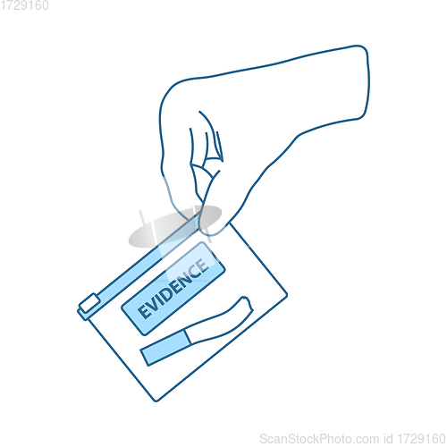 Image of Hand Holding Evidence Pocket Icon