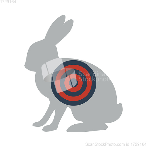 Image of Icon Of Hare Silhouette With Target