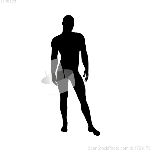 Image of Standing Pose Man Silhouette