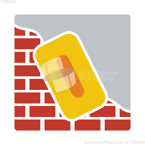 Image of Icon Of Plastered Brick Wall