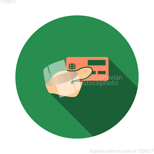 Image of Hand Holding Credit Card Icon