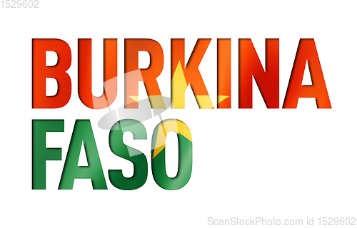 Image of Burkina Faso flag text font