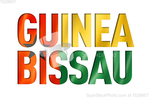 Image of Guinea Bissau flag text font