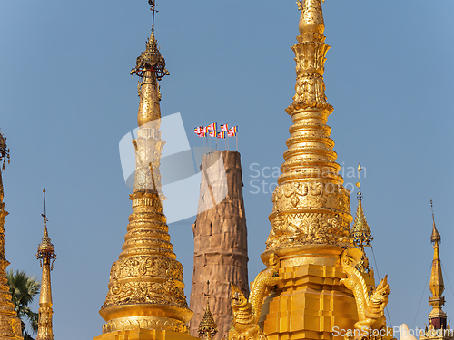 Image of The Shwedagon Pagoda in Yangon, Myanmar