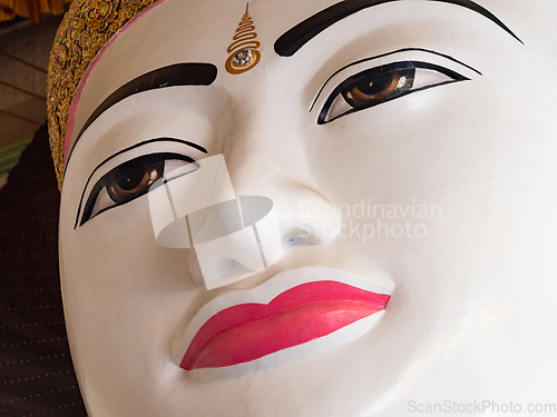 Image of Buddha image at the Shwedagon Pagoda in Yangon, Myanmar