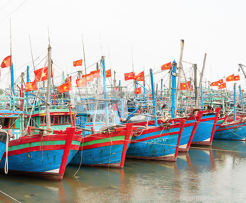 Image of Fishing boats in Quong Nham, Vietnam