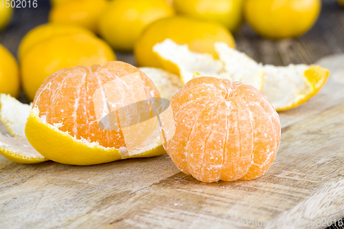 Image of peeled orange tangerines