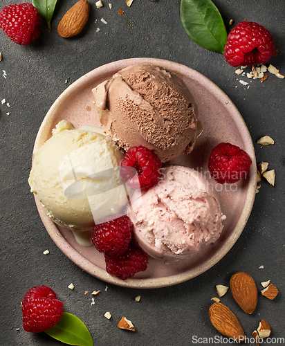 Image of various ice cream balls