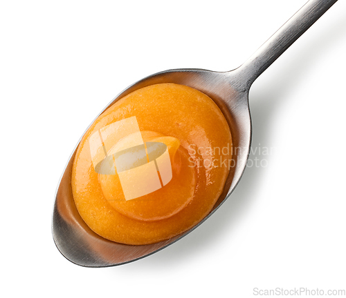 Image of vegetable puree in a spoon