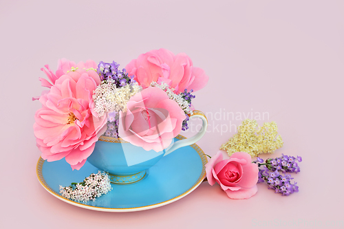 Image of Surreal Adaptogen Flowers in Luxury Tea Cup