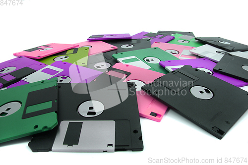 Image of color fdd disks isolated