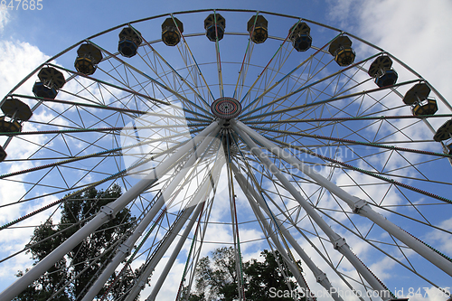 Image of old carousel wheel 