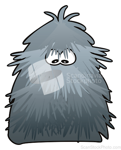 Image of Shaggy grey hairy mascot