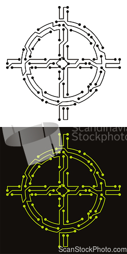 Image of Electric scheme of viewfinder symbol