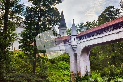 Image of Historic fairy tale bridge in Ladek Zdroj