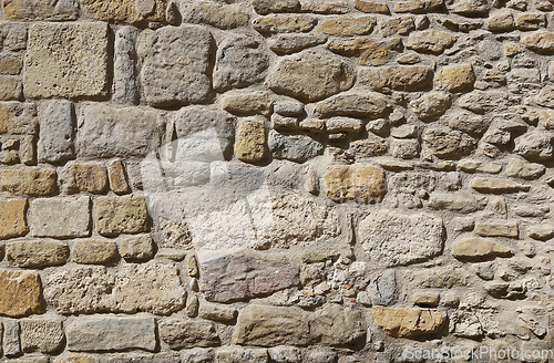 Image of Ancient stone wall texture, Carcassonne, France