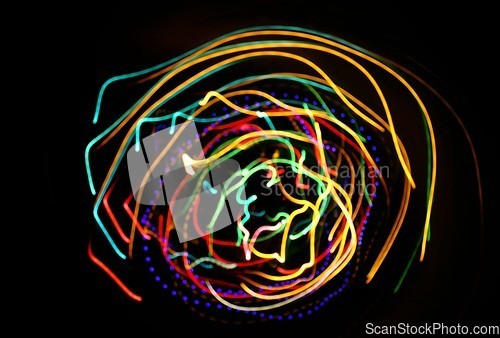 Image of Abstract colorful motion lights background