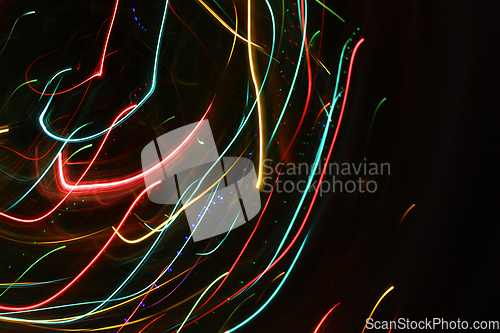 Image of Abstract colorful motion background with blurred lights