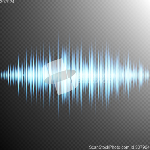 Image of Sound wave on Transparent background. EPS 10