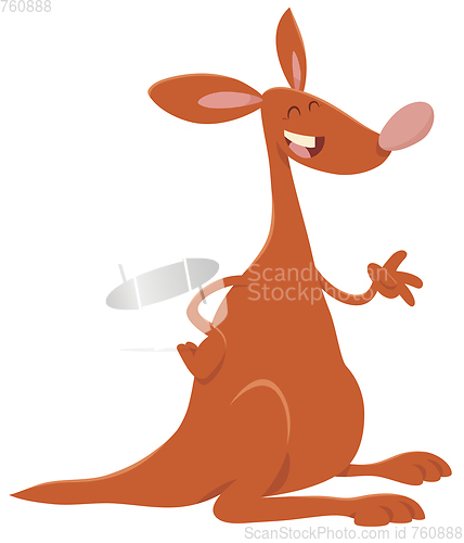 Image of kangaroo cartoon animal character