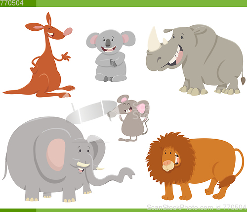 Image of cartoon animals set illustration