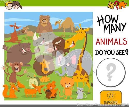 Image of count animals game for kids