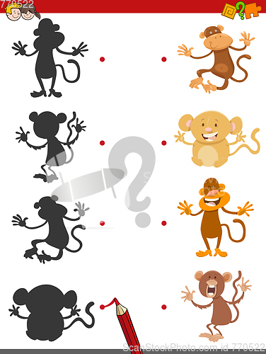 Image of shadow game with monkeys