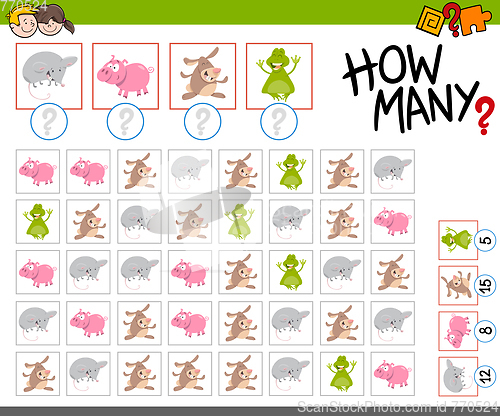 Image of how many animals activity